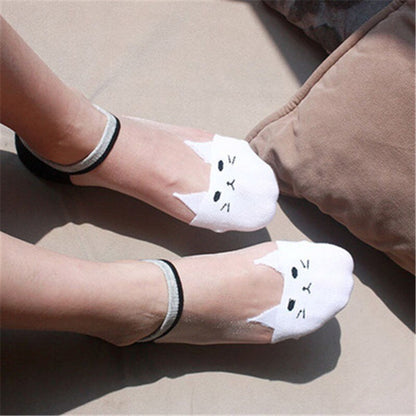 Women's Kawaii Cat Sheer Socks