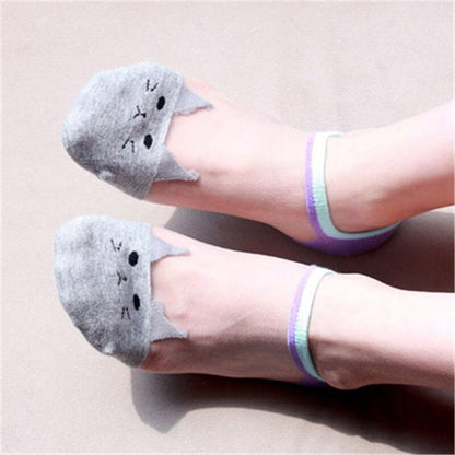 Women's Kawaii Cat Sheer Socks