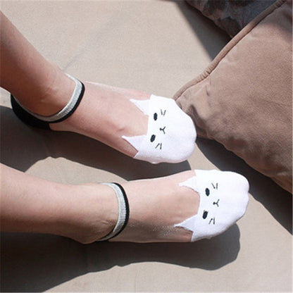 Women's Kawaii Cat Sheer Socks